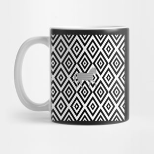 Horse - abstract geometric pattern - gray. Mug